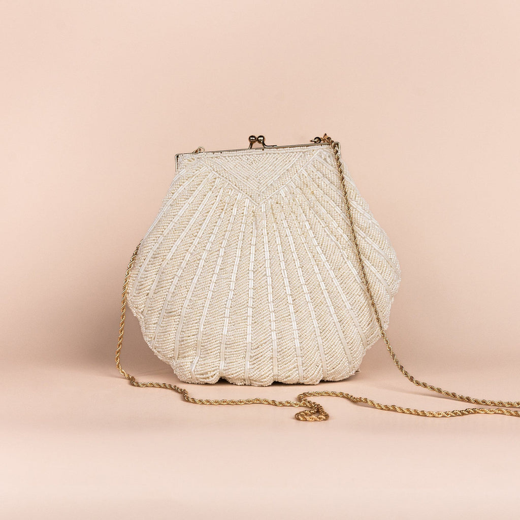 cream coco|Coco Beaded Clutch - The Whole Bride