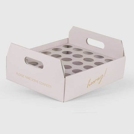 Nude Pink| Wedding Confetti Cone Tray - The Whole Bride