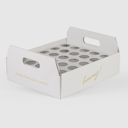 White| Wedding Confetti Cone Tray - The Whole Bride