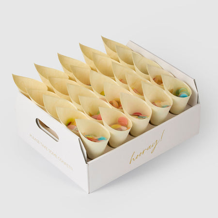 Biodegradable Wedding Confetti Cones Tray | The Whole Bride