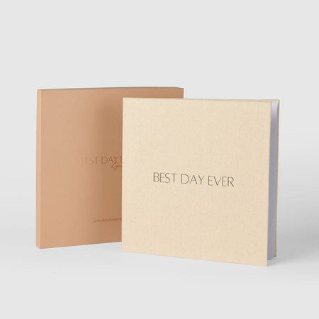 Black|Linen Guest Book - Best Day Ever - The Whole Bride