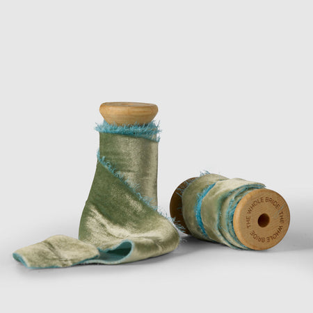 ocean|Velvet Bouquet Ribbon - The Whole Bride