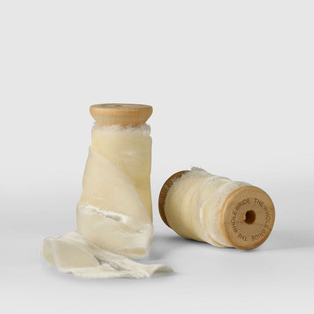 cream|Velvet Bouquet Ribbon - The Whole Bride