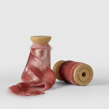 blush|Velvet Bouquet Ribbon - The Whole Bride