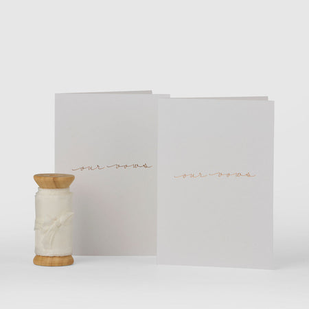 Pure White|Vow Cards (Set of 2) - The Whole Bride