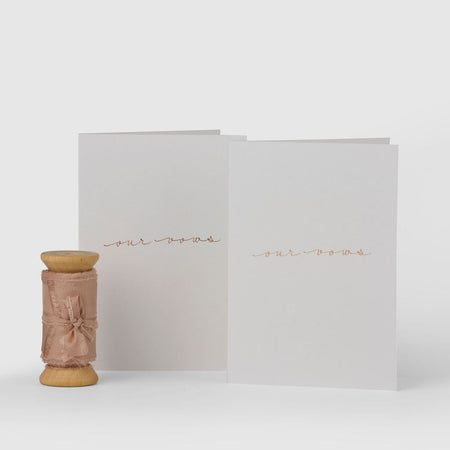 Champagne Pink|Vow Cards (Set of 2) - The Whole Bride