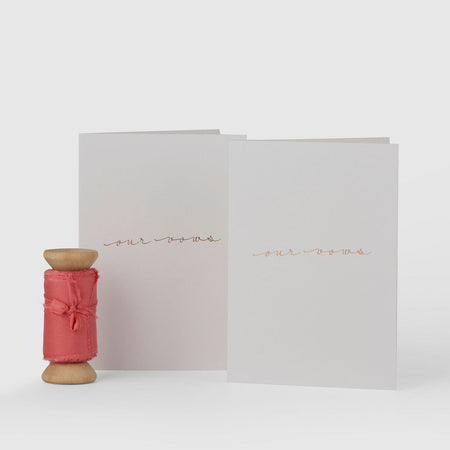 Peony Pink|Vow Cards (Set of 2) - The Whole Bride