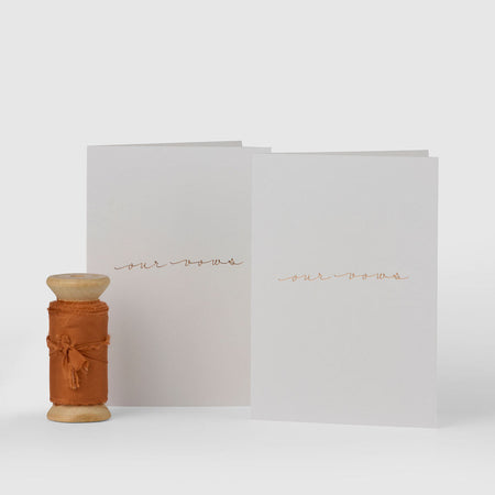 Tangerine|Vow Cards (Set of 2) - The Whole Bride
