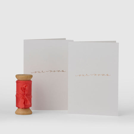 Coral|Vow Cards (Set of 2) - The Whole Bride