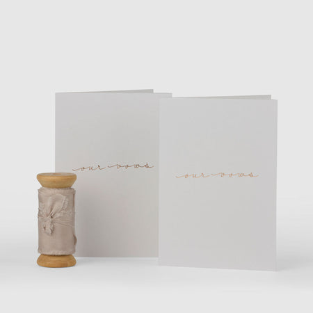 Soft Grey|Vow Cards (Set of 2) - The Whole Bride