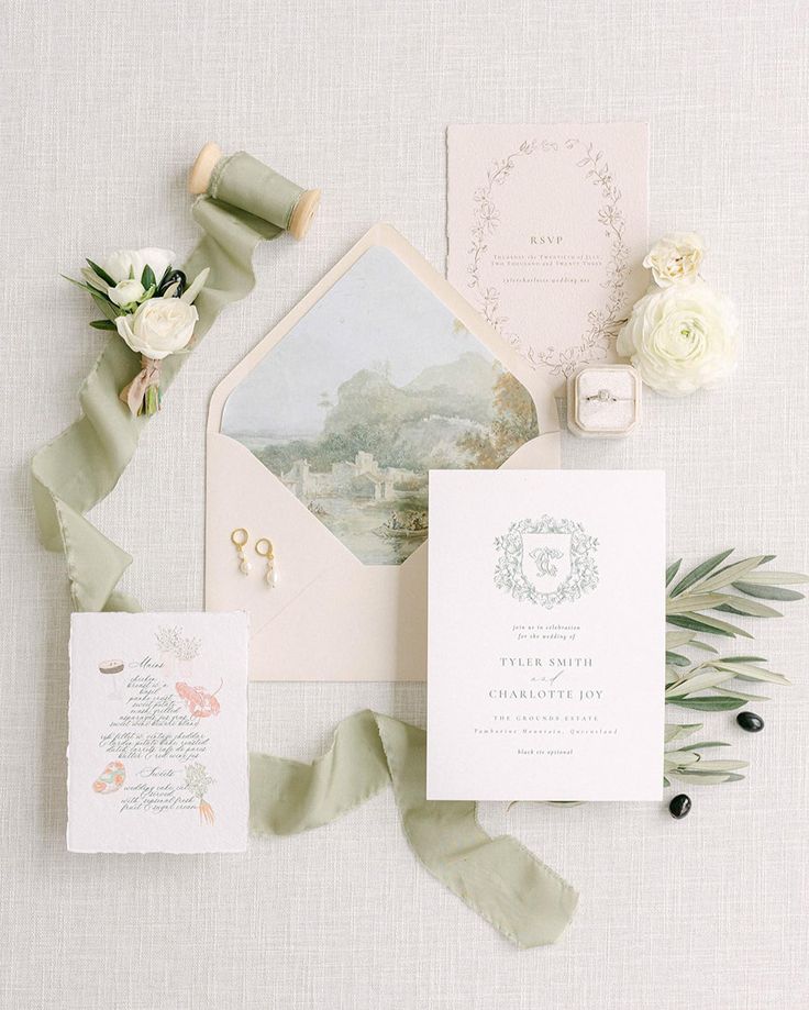 OLIVE|Silk Bouquet Ribbon - The Whole Bride