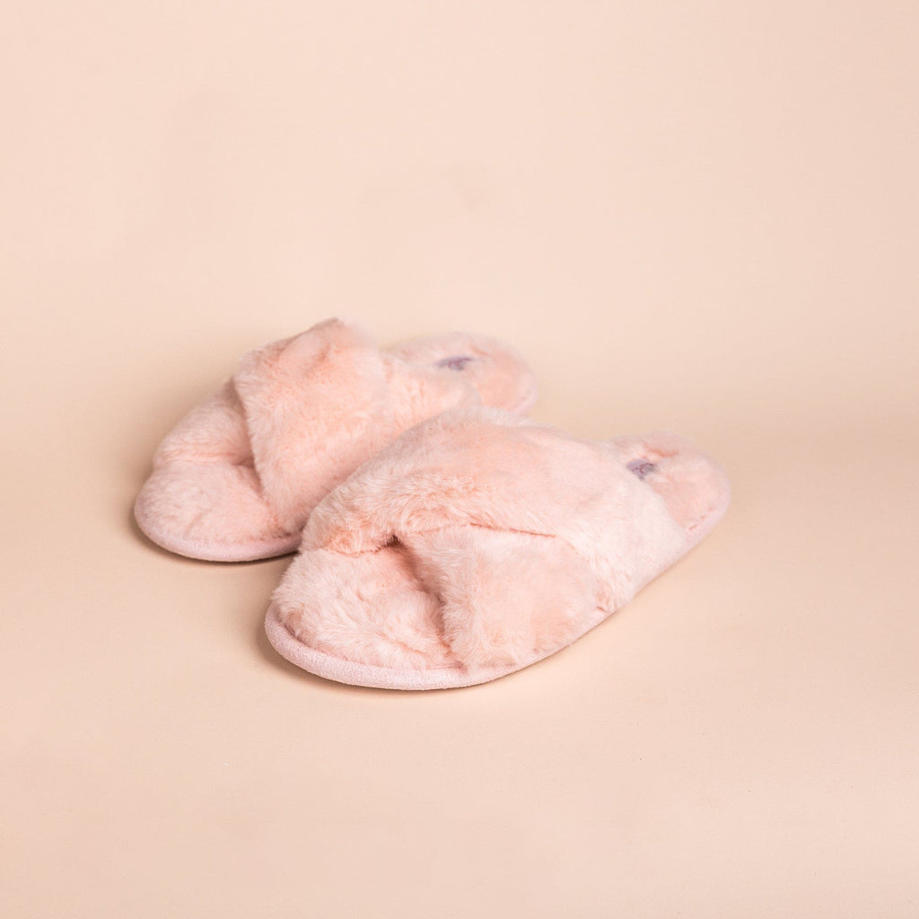 pink|Fluffy Slippers - The Whole Bride