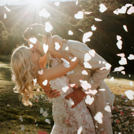 strawberries and cream heart|The Ultimate Confetti Bundle - Heart (cones, confetti + trays) - The Whole Bride