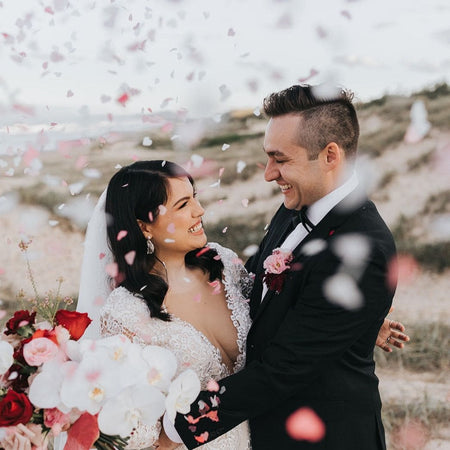 Strawberries and Cream heart|Biodegradable Confetti - Heart (Bag Only) - The Whole Bride