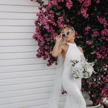 White|Heart Sunglasses - The Whole Bride