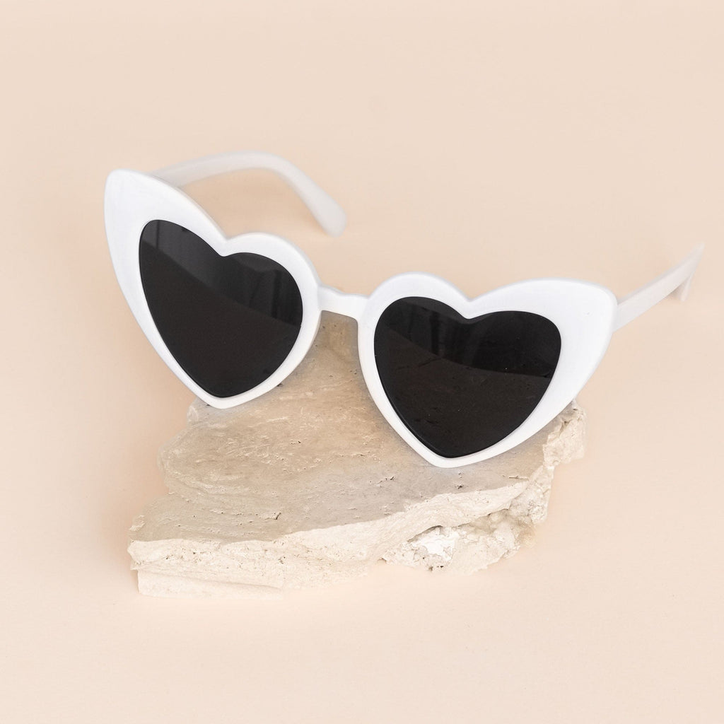 white|Heart Sunglasses - The Whole Bride