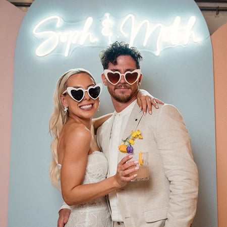 Nude| Bride Heart Sunglasses - The Whole Bride