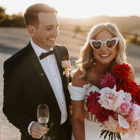 Nude| Bride Heart Sunglasses - The Whole Bride