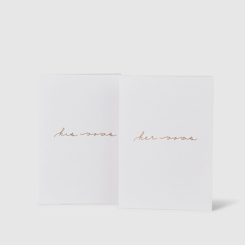 No Ribbon|Vow Cards (Set of 2) - The Whole Bride
