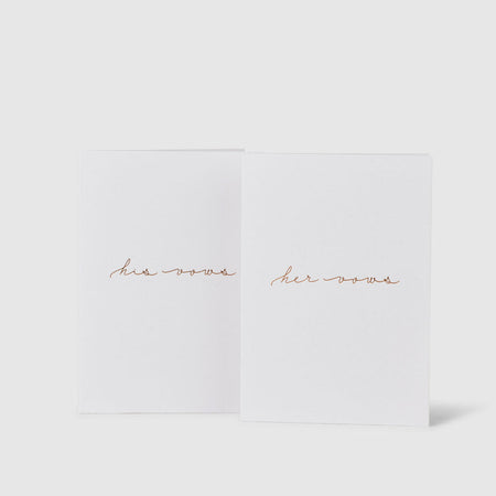 No Ribbon|Vow Cards (Set of 2) - The Whole Bride