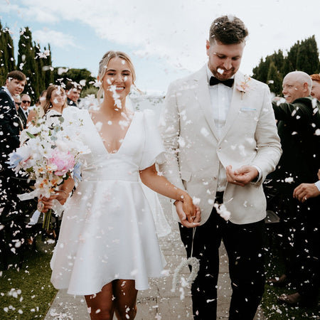 strawberries and cream| Hydrangea Flower Petal Confetti - The Whole Bride