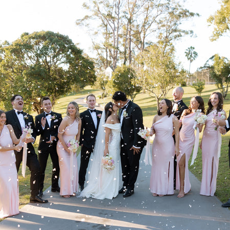 strawberries and cream|Hydrangea Petal Cannon - The Whole Bride