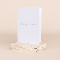 Linen Card - Love you dad - The Whole Bride