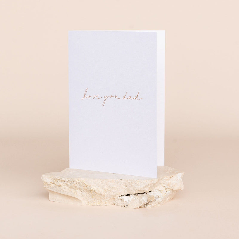 Linen Card - Love you dad - The Whole Bride