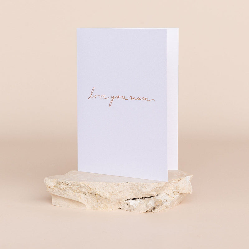 Linen Card - Love you mum - The Whole Bride