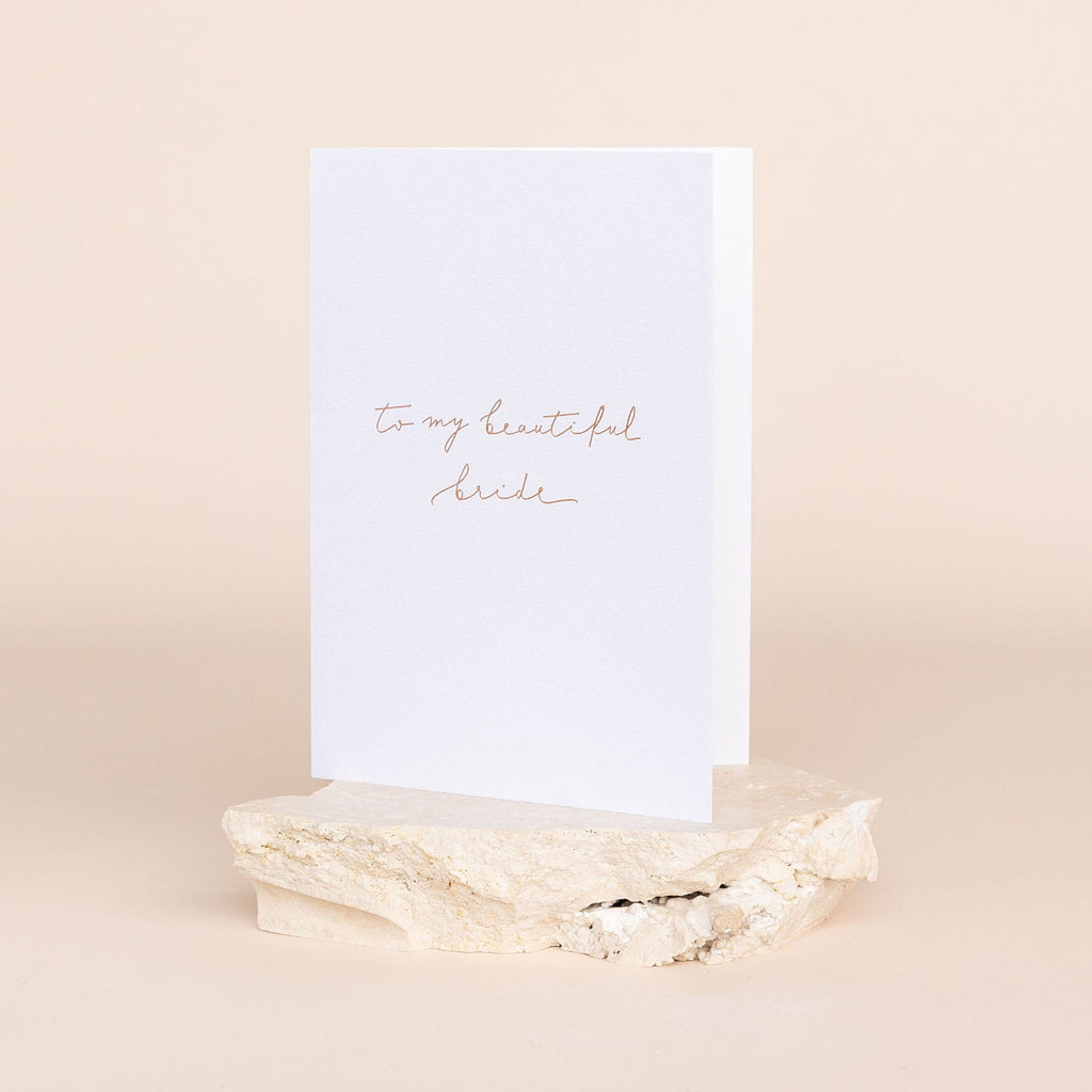 Linen Card - To my beautiful bride - The Whole Bride