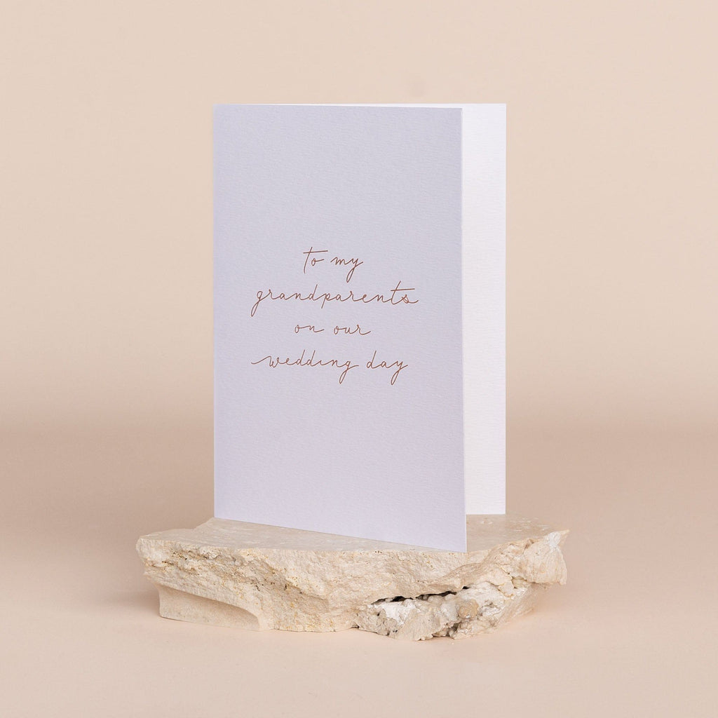 Linen Card - To my grandparents on our wedding day - The Whole Bride
