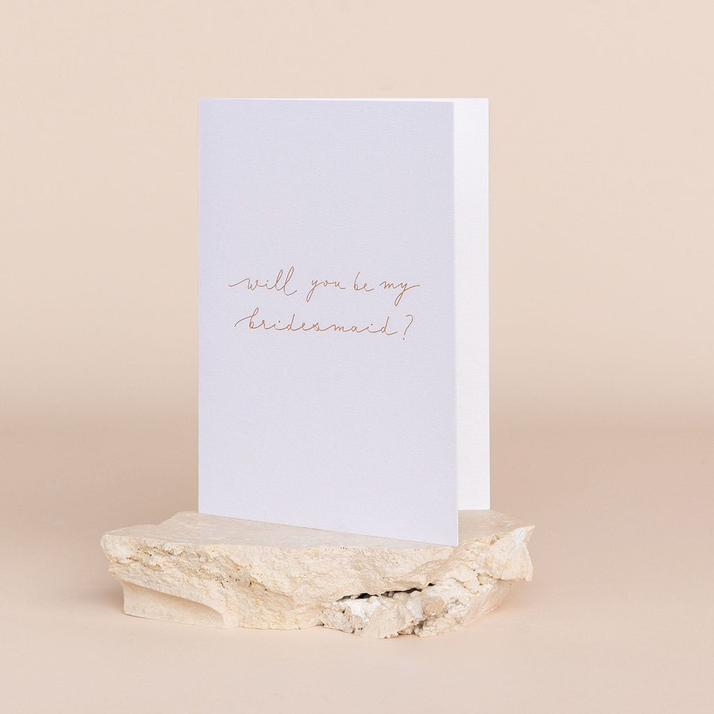 Linen Card - Will you be my bridesmaid? - The Whole Bride