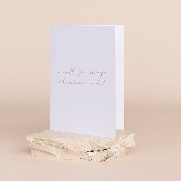 Linen Card - Will you be my bridesmaid? - The Whole Bride