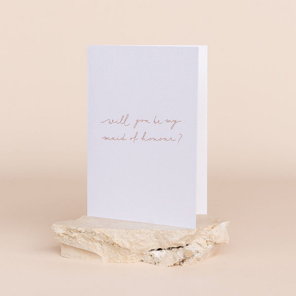 Linen Card - Will you be my maid of honour? - The Whole Bride