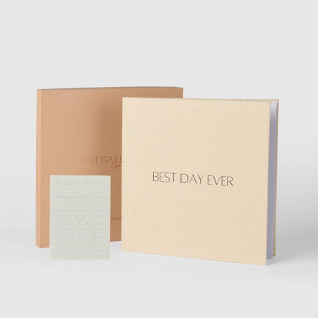 Black|Linen Guest Book - Best Day Ever - The Whole Bride