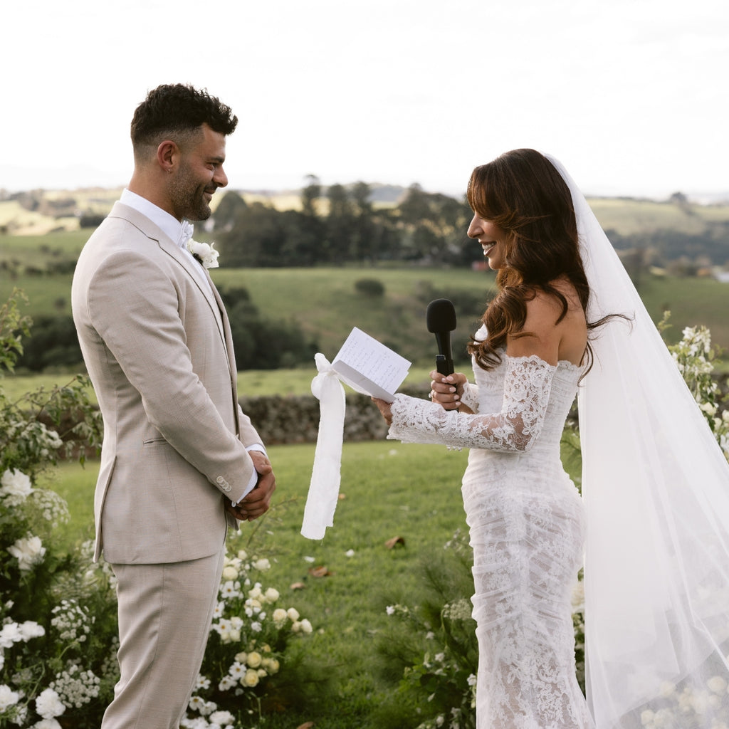 Pure White|Vow Cards (Set of 2) - The Whole Bride