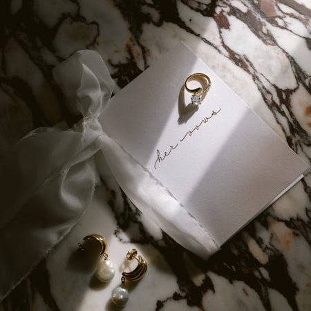 Pure White|Vow Cards (Set of 2) - The Whole Bride