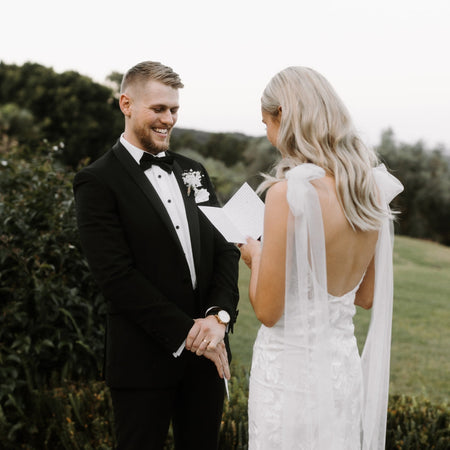 No Ribbon|Vow Cards (Set of 2) - The Whole Bride