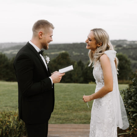 No Ribbon|Vow Cards (Set of 2) - The Whole Bride