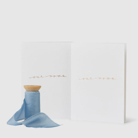 Steel Blue|Vow Cards (Set of 2) - The Whole Bride