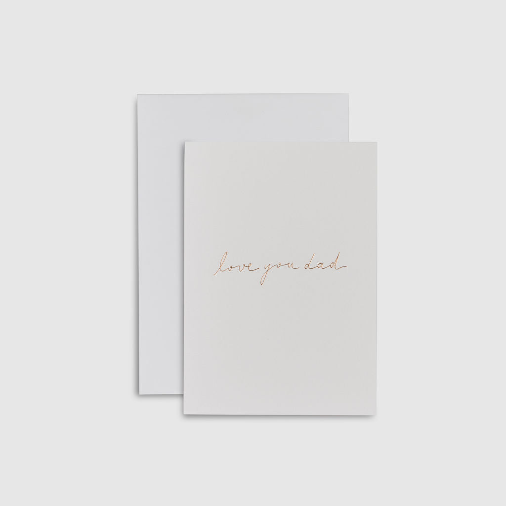 Linen White|Linen Card - Love you dad - The Whole Bride