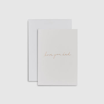Linen Card - Love you dad - The Whole Bride