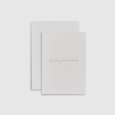Candy Pink|Linen Card - Love you dad - The Whole Bride