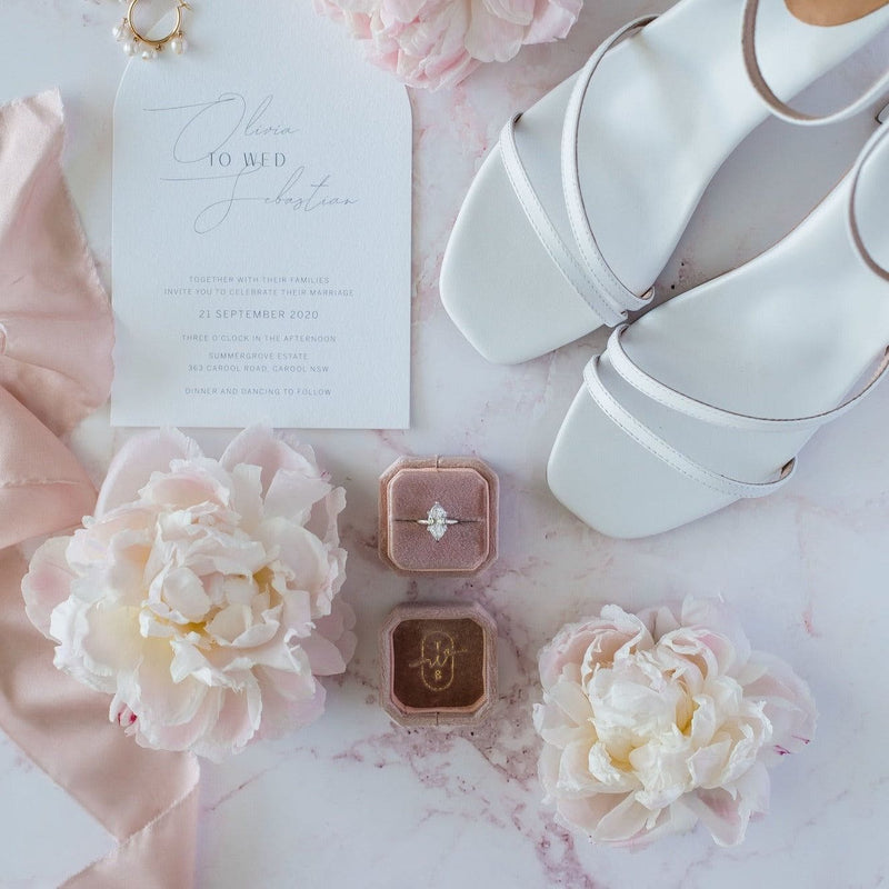 Luxe Velvet Ring Box - Bloom - The Whole Bride