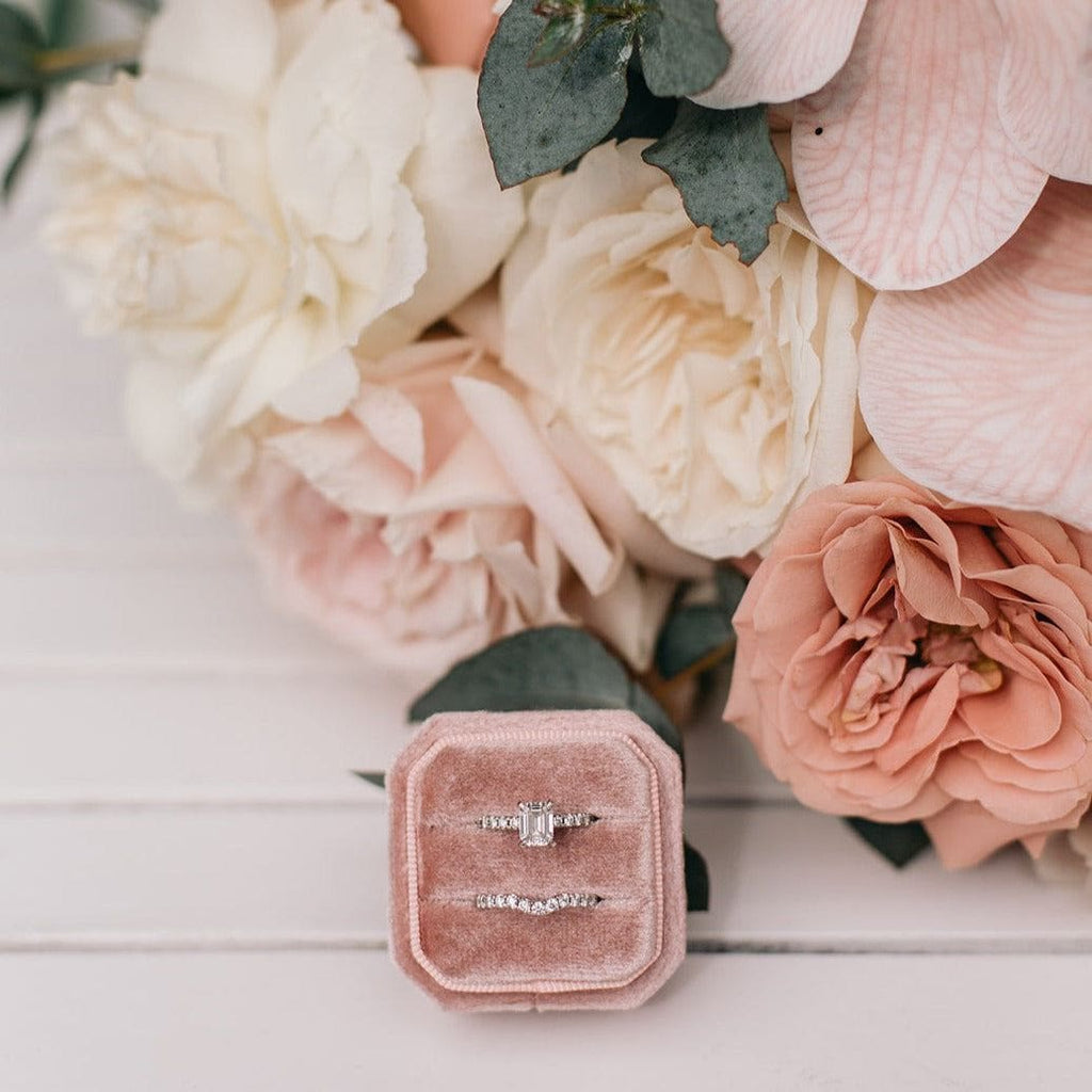 Luxe Velvet Ring Box - Bloom - The Whole Bride