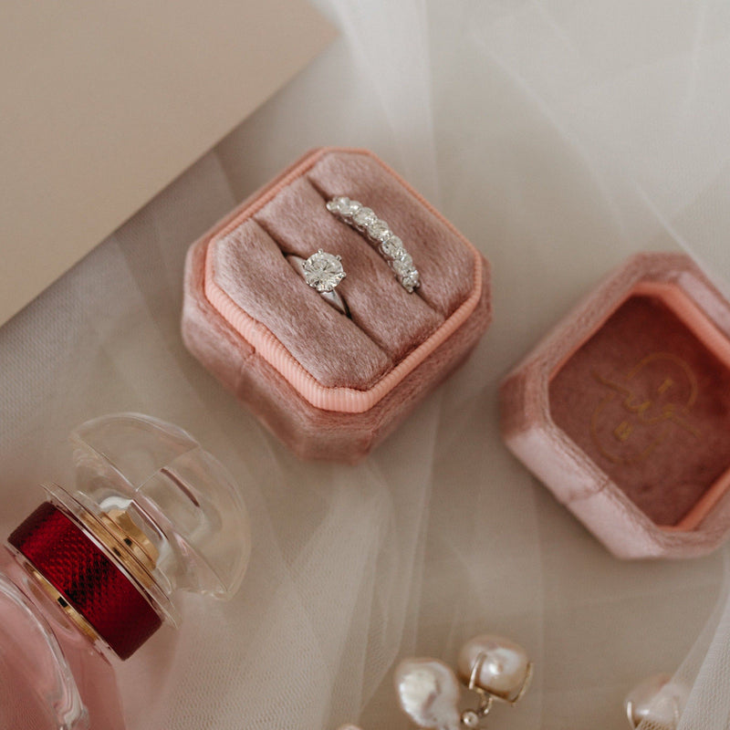 Luxe Velvet Ring Box - Bloom - The Whole Bride