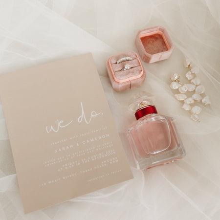 Luxe Velvet Wedding Ring Box - Bloom - The Whole Bride