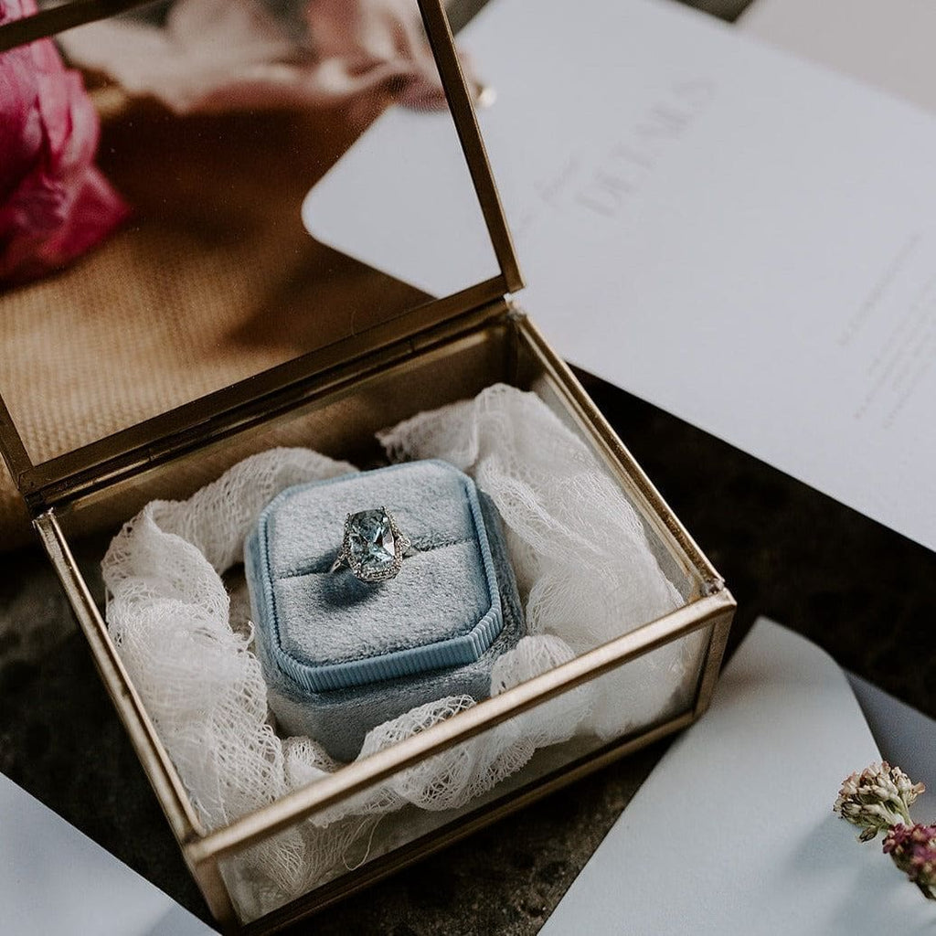 Luxe Velvet Ring Box - Bondi - The Whole Bride