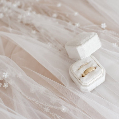 Cloud|Luxe Velvet Wedding Ring Box - The Whole Bride