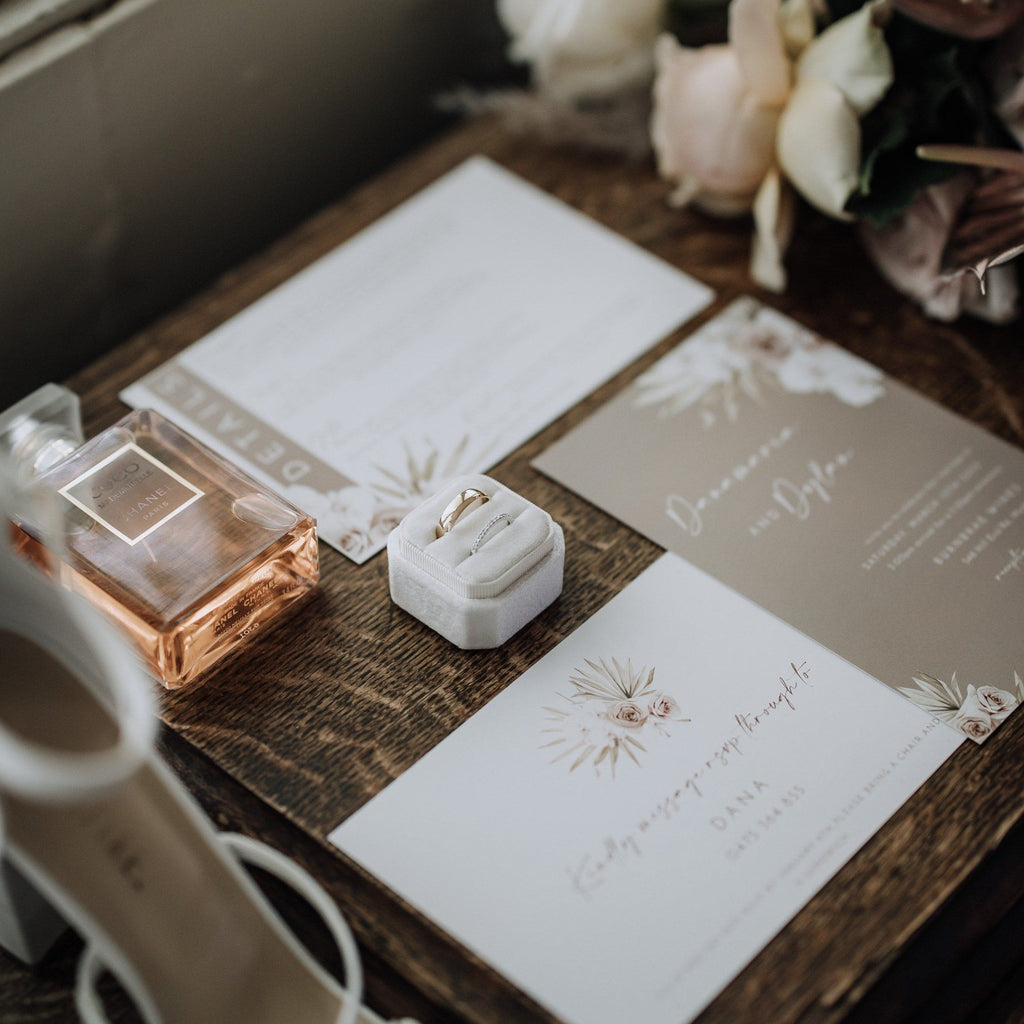 Luxe Velvet Ring Box - Cloud - The Whole Bride